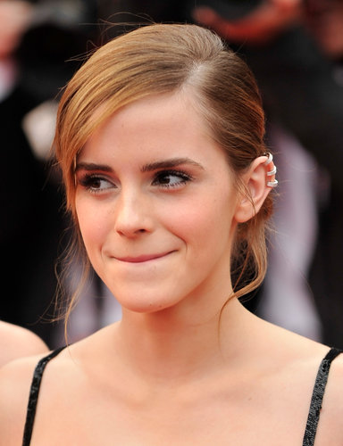 Emma Watson accessorized with three ear cuffs.
Emma Watson accessorized with three ear cuffs.