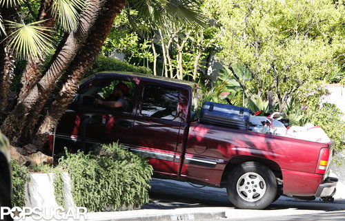 Robert Pattinson pulled into a private driveway.
Robert Pattinson pulled into a private driveway.