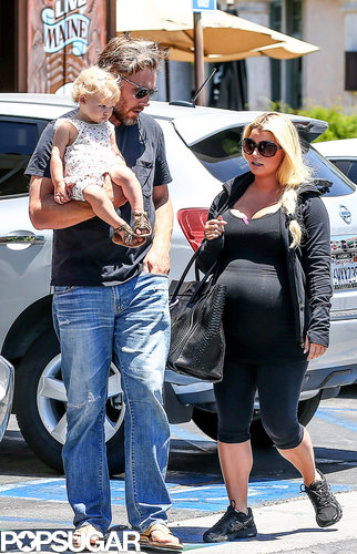 Eric Johnson carried Maxwell while Jessica Simpson walked behind them in LA.
Eric Johnson carried Maxwell while Jessica Simpson walked behind them in LA.