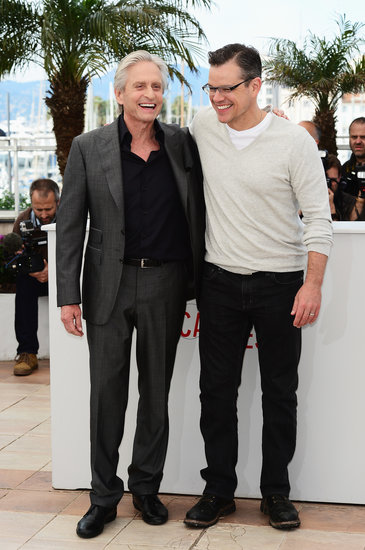 Matt Damon shared a laugh with Michael Douglas at the Behind the Candelabra photocall in Cannes on Tuesday.
Matt Damon shared a laugh with Michael Douglas at the Behind the Candelabra photocall in Cannes on Tuesday.
