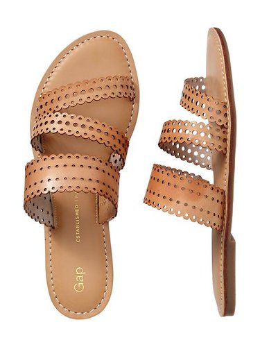 Think of the perforated details on Gap's slides ($40) as extra A.C.
Think of the perforated details on Gap's slides ($40) as extra A.C.