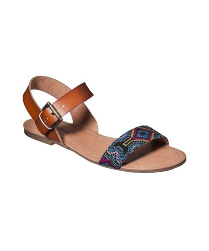 The simple shape of these Mossimo flats ($17) gets jazzed up with a multicolored band.
The simple shape of these Mossimo flats ($17) gets jazzed up with a multicolored band.