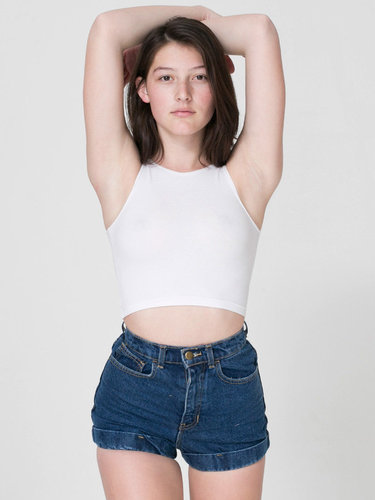 Cotton Spandex Sleeveless Crop Top