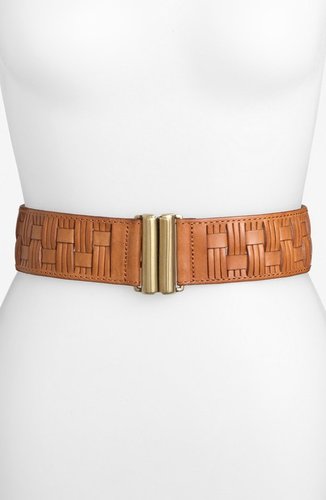 Fossil Basket Weave Stretch Belt
