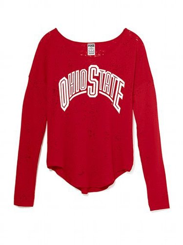 PINK Long Sleeve Drapey Tee