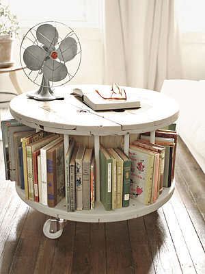Cable Spool Book Table Cable Spool Book Table