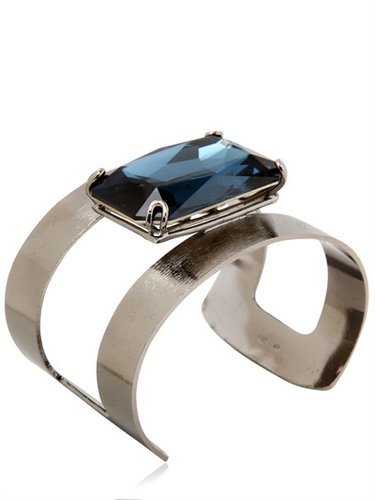 Rocks Brass And Crystal Cuff