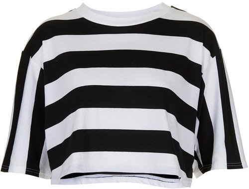 Bold Stripe Crop Tee