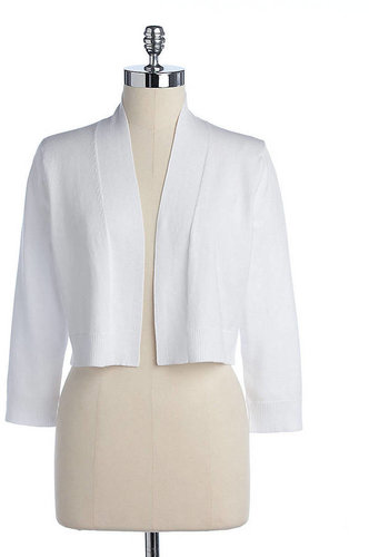 CALVIN KLEIN Three-Quarter Sleeve Knit Shrug