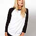 ASOS Color Block Baseball Top