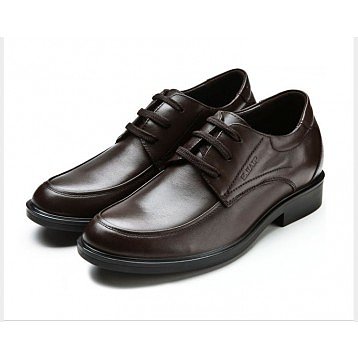 Black/Brown Cow Oxfords elevator shoes with hidden height lift grow taller 6cm / 2.36inches