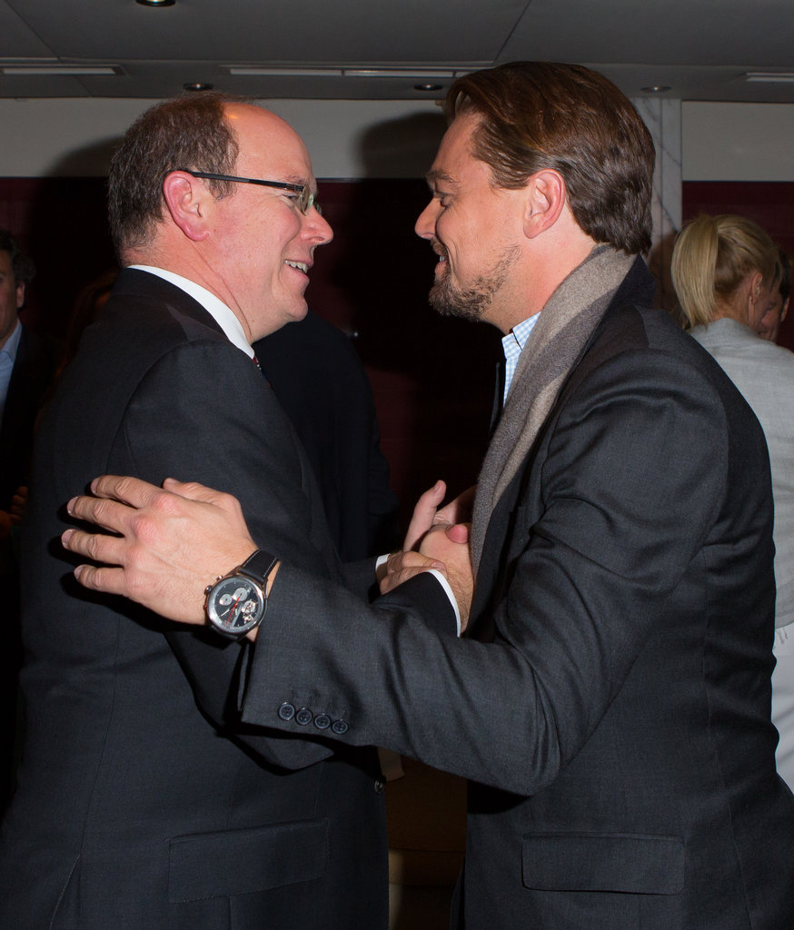 Leonardo DiCaprio bonded with Prince Albert II of Monaco at the Tag Heuer Grand Prix party in Monte Carlo on Saturday.
Leonardo DiCaprio bonded with Prince Albert II of Monaco at the Tag Heuer Grand Prix party in Monte Carlo on Saturday.