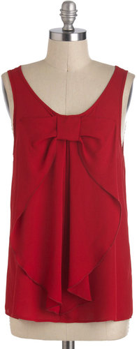 Hello, Bow! Top in Red