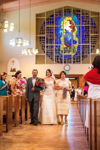 Mexico: Madrinas and Padrinos
Mexican brides and grooms have many attendants, including family elders called madrinas and padrinos, similar to godparents. Traditionally, these honorees help with the cost of the wedding, though they may also simply provide emotional support and be assigned specific roles and tasks in the wedding planning.
Photo by The Goodness via Ruffled
Mexico: Madrinas and Padrinos
Mexican brides and grooms have many attendants, including family elders called madrinas and padrinos, similar to godparents. Traditionally, these honorees help with the cost of the wedding, though they may also simply provide emotional support and be assigned specific roles and tasks in the wedding planning.
Photo by The Goodness via Ruffled