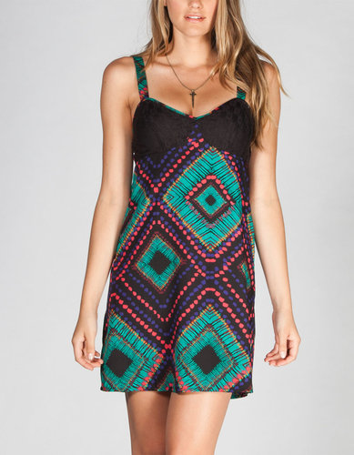 LOTTIE & HOLLY Ethnic Print Crochet Dress