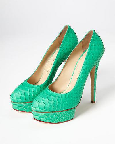 Charlotte Olympia 'Priscilla' Genuine Python Pump