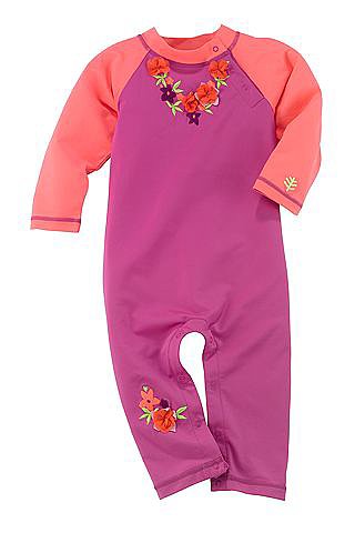 Because infant skin is especially sensitive, Coolibar's Beach Romper ($40) offers full-coverage UPF protection, and it comes in four fun prints and colors for baby boys and girls.
Because infant skin is especially sensitive, Coolibar's Beach Romper ($40) offers full-coverage UPF protection, and it comes in four fun prints and colors for baby boys and girls.