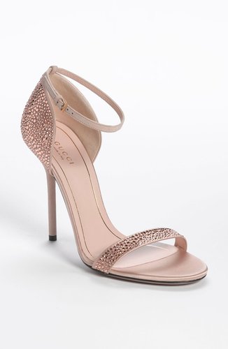 Offset your white wedding day with these elegant Gucci crystal sandals ($950). They're simple and snazzy all at the same time.
Offset your white wedding day with these elegant Gucci crystal sandals ($950). They're simple and snazzy all at the same time.