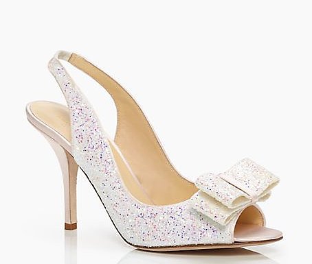 Looking to add a bit of whimsy to the mix? Then score these Kate Spade slingback bow pumps ($328). They're perfectly dainty, plus the glitter gives them that special flair worthy of dressing your feet on your big day.
Looking to add a bit of whimsy to the mix? Then score these Kate Spade slingback bow pumps ($328). They're perfectly dainty, plus the glitter gives them that special flair worthy of dressing your feet on your big day.