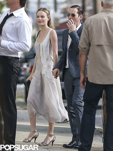 Kate Bosworth attended the wedding with Michael Polish.
Kate Bosworth attended the wedding with Michael Polish.