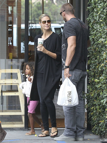 Heidi Klum kicked off her 40th birthday festivities in Brentwood in all black.
Heidi Klum kicked off her 40th birthday festivities in Brentwood in all black.