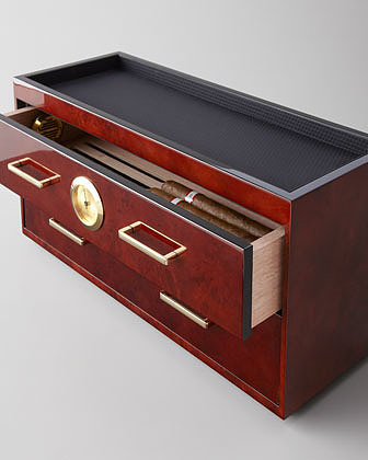 Wolf Designs Humidor with Two Drawers