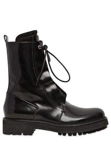 40mm Brushed Calfskin Combat Boots
