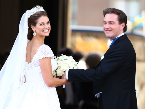 Princess Madeleine of Sweden and Christopher O'Neill got married in Sweden.
Princess Madeleine of Sweden and Christopher O'Neill got married in Sweden.