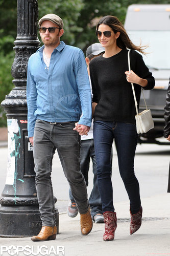Lily Aldridge amped up her denim with printed booties, aviator sunglasses, and a white bag during a romantic stroll with her husband, Caleb, in NYC.
Lily Aldridge amped up her denim with printed booties, aviator sunglasses, and a white bag during a romantic stroll with her husband, Caleb, in NYC.