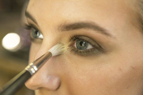 To help make the eyes pop even more, Bettelli applied Pro Longwear Eyeshadow in Carefree ($21), a shimmering pale gold, to the inner corners of the eyes.
To help make the eyes pop even more, Bettelli applied Pro Longwear Eyeshadow in Carefree ($21), a shimmering pale gold, to the inner corners of the eyes.