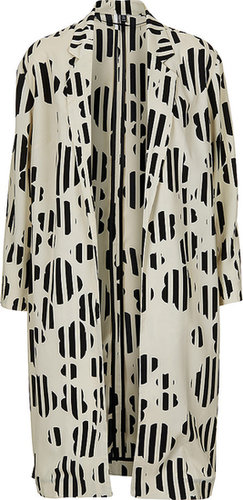 Daisy Print Side Split Coat