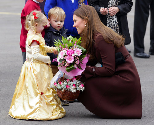 Kate Middleton chatted with a girl in a princess costume in March 2013 when she toured the town of Grimsby in England.
Kate Middleton chatted with a girl in a princess costume in March 2013 when she toured the town of Grimsby in England.