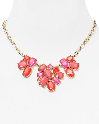 kate spade new york Crystal Fiesta Mini Bib Necklace, 16"