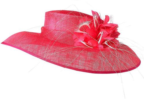 Linea Downturned wide feather hat