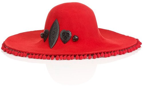 Littledoe Cherry Pom Pom Skull Hat