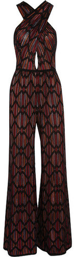 M Missoni Wide-leg cotton-blend crochet-knit jumpsuit