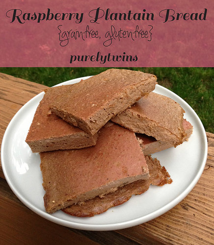Raspberry plantain bread