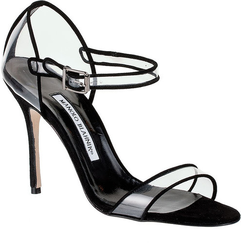 Manolo Blahnik Fersen black suede sandal