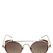 Rounded Watersnake & Metal Sunglasses