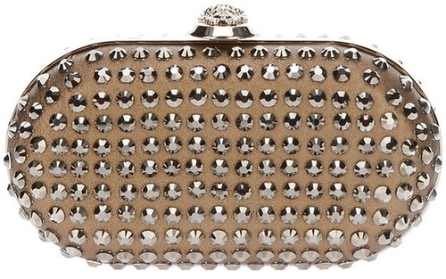 Versace 'Strass' laminated box clutch