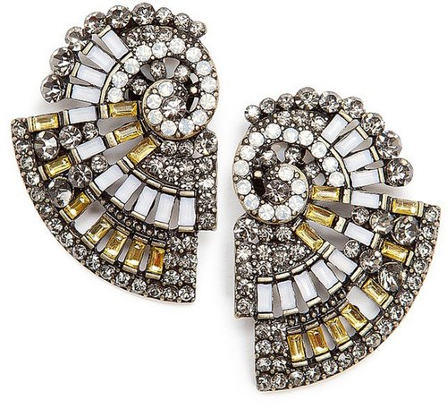 TOUCH - Crystals shell earrings