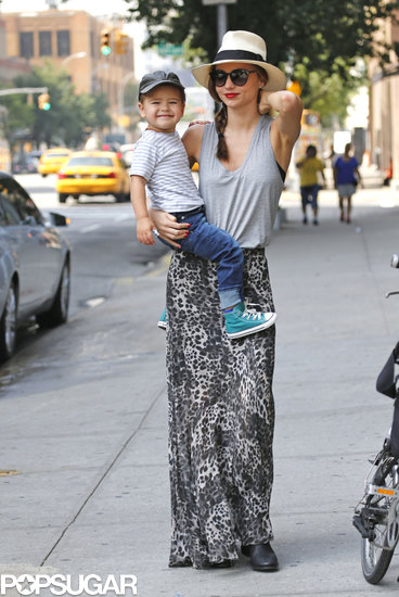 Flynn Bloom smiled big for the camera with his mom, Miranda Kerr, in NYC.
Flynn Bloom smiled big for the camera with his mom, Miranda Kerr, in NYC.