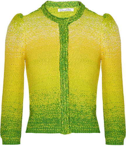 Oscar de la Renta Hand-knitted silk cardigan
