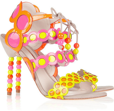 Sophia Webster Yayoi patent-leather and suede sandals