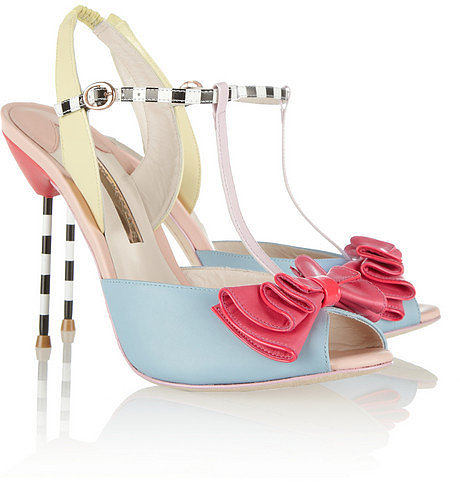 Sophia Webster Vivi patent-trimmed leather sandals