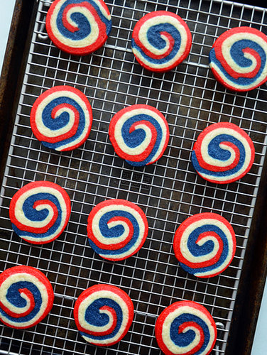 Bake These: Red, White, and Blue Pinwheel Icebox Cookies Bake These: Red, White, and Blue Pinwheel Icebox Cookies