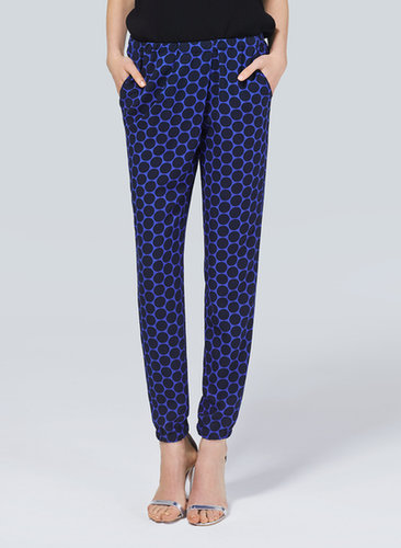 Denim is divine, but requires so little thought when dressing. Push your style boundaries by reaching for a different blue pair instead, like this Babaton trouser ($115, originally $145) done in polka-dot silk.
Denim is divine, but requires so little thought when dressing. Push your style boundaries by reaching for a different blue pair instead, like this Babaton trouser ($115, originally $145) done in polka-dot silk.