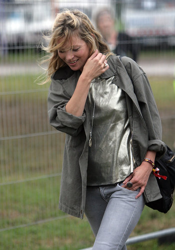 A simple t-shirt shape is made glam in a metallic fabric.
A simple t-shirt shape is made glam in a metallic fabric.