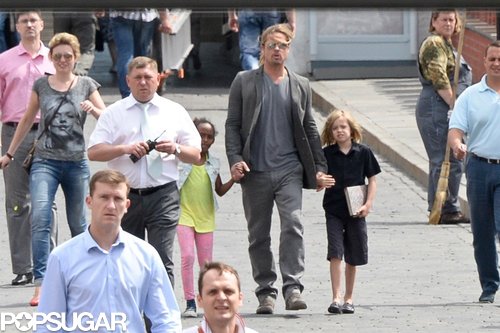 Brad Pitt Tours Russia With Shiloh and Zahara! Brad Pitt Tours Russia With Shiloh and Zahara!