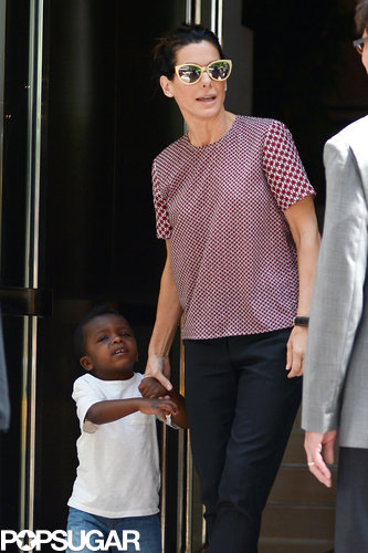 Sandra Bullock Breaks From Press For Lunch With Little Louis Sandra Bullock Breaks From Press For Lunch With Little Louis